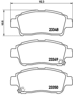 BREMBO Sada brzdových platničiek kotúčovej brzdy P83050 1