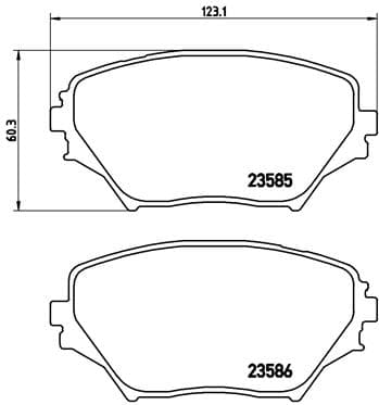 BREMBO Sada brzdových platničiek kotúčovej brzdy P83055 1