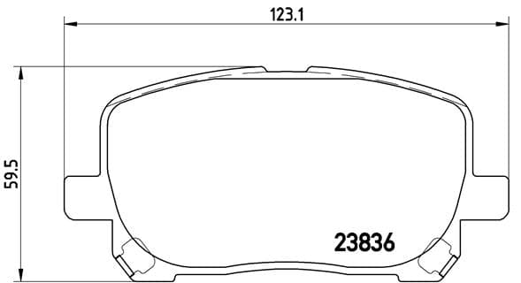 BREMBO Sada brzdových platničiek kotúčovej brzdy P83061 1