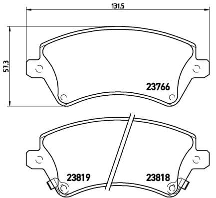 BREMBO Sada brzdových platničiek kotúčovej brzdy P83064 1