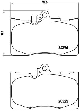 BREMBO Sada brzdových platničiek kotúčovej brzdy P83072 1