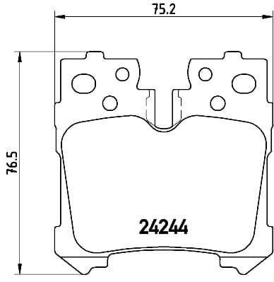 BREMBO Sada brzdových platničiek kotúčovej brzdy P83076 1
