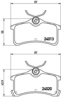 BREMBO Sada brzdových platničiek kotúčovej brzdy P83084 1