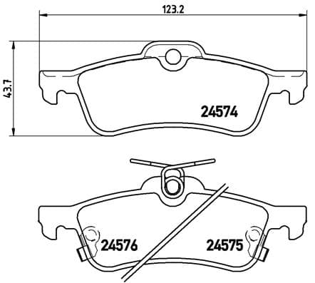 BREMBO Sada brzdových platničiek kotúčovej brzdy P83087 1