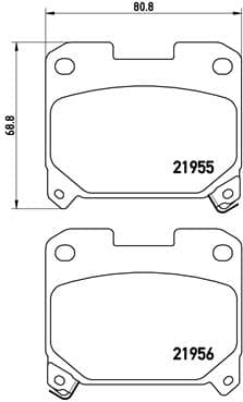 BREMBO Sada brzdových platničiek kotúčovej brzdy P83091 1