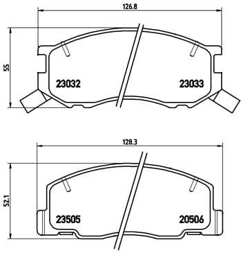 BREMBO Sada brzdových platničiek kotúčovej brzdy P83093 1