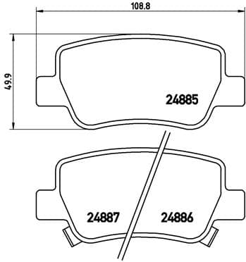 BREMBO Sada brzdových platničiek kotúčovej brzdy P83112 1