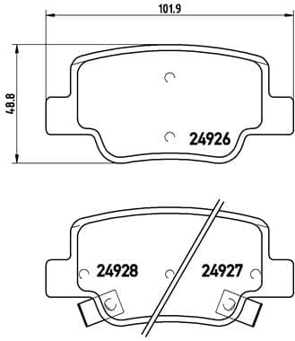 BREMBO Sada brzdových platničiek kotúčovej brzdy P83114 1