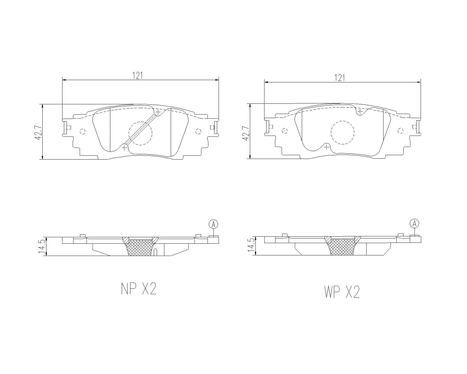 BREMBO Sada brzdových platničiek kotúčovej brzdy P 83 201 1