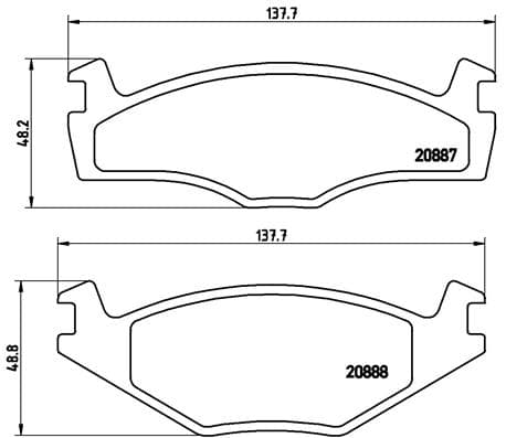 BREMBO Sada brzdových platničiek kotúčovej brzdy P85005 1