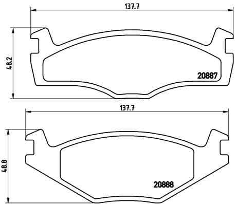 BREMBO Sada brzdových platničiek kotúčovej brzdy P85012 1