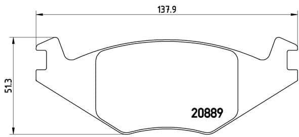 BREMBO Sada brzdových platničiek kotúčovej brzdy P85019 1