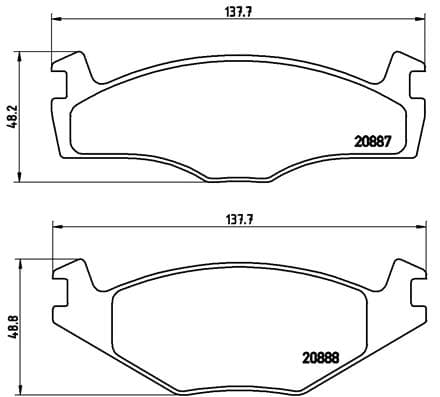 BREMBO Sada brzdových platničiek kotúčovej brzdy P85024 1