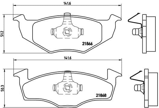 BREMBO Sada brzdových platničiek kotúčovej brzdy P85025 1