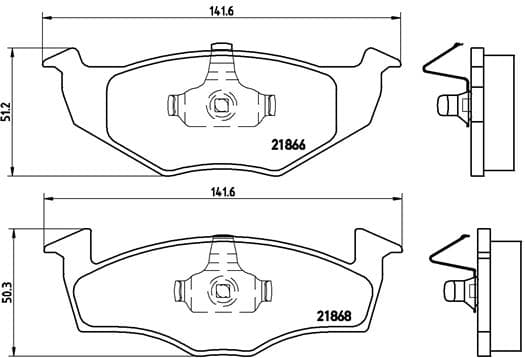 BREMBO Sada brzdových platničiek kotúčovej brzdy P85030 1