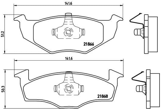 BREMBO Sada brzdových platničiek kotúčovej brzdy P85031 1