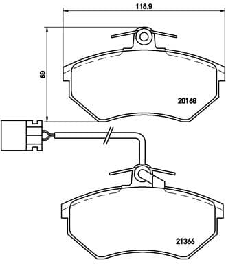 BREMBO Sada brzdových platničiek kotúčovej brzdy P85034 1
