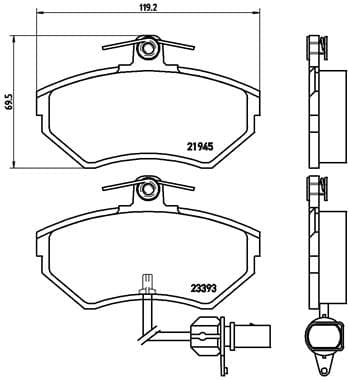 BREMBO Sada brzdových platničiek kotúčovej brzdy P85044 1