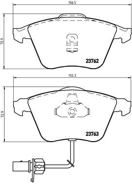 BREMBO Sada brzdových platničiek kotúčovej brzdy P85056 1