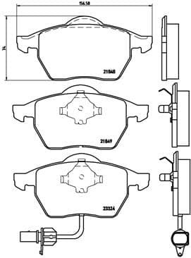 BREMBO Sada brzdových platničiek kotúčovej brzdy P85060 1