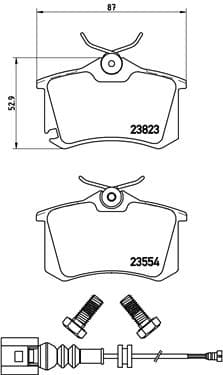 BREMBO Sada brzdových platničiek kotúčovej brzdy P85066 1