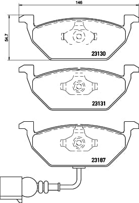 BREMBO Sada brzdových platničiek kotúčovej brzdy P85072 1