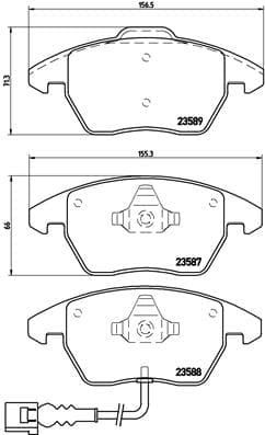 BREMBO Sada brzdových platničiek kotúčovej brzdy P85075 1