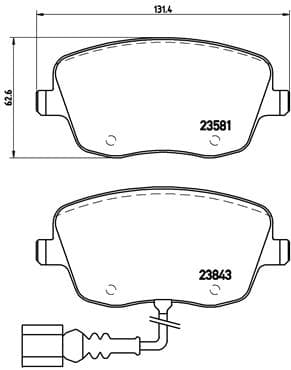 BREMBO Sada brzdových platničiek kotúčovej brzdy P85077 1