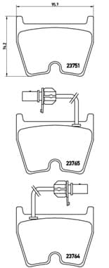 BREMBO Sada brzdových platničiek kotúčovej brzdy P85078 1