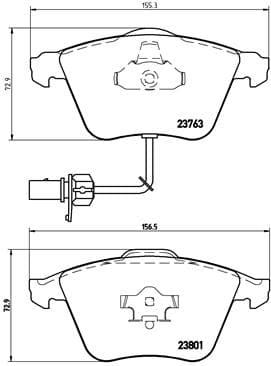 BREMBO Sada brzdových platničiek kotúčovej brzdy P85084 1