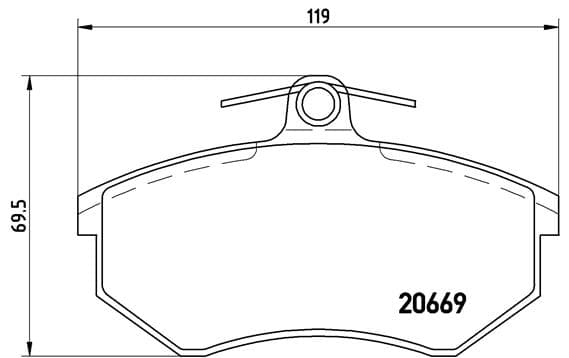 BREMBO Sada brzdových platničiek kotúčovej brzdy P85092 1