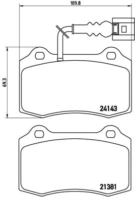 BREMBO Sada brzdových platničiek kotúčovej brzdy P85104 1