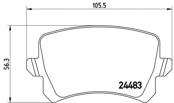 BREMBO Sada brzdových platničiek kotúčovej brzdy P85109 1
