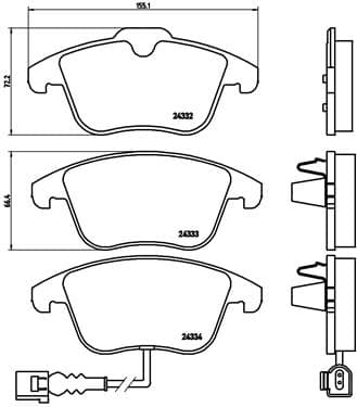 BREMBO Sada brzdových platničiek kotúčovej brzdy P85112 1