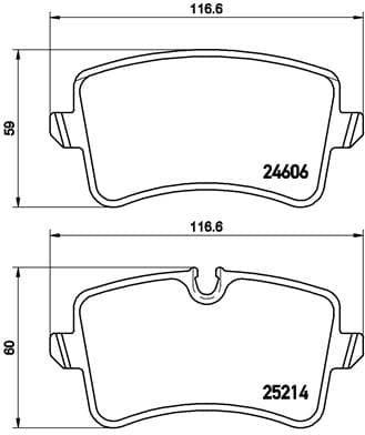 BREMBO Sada brzdových platničiek kotúčovej brzdy P85119 1