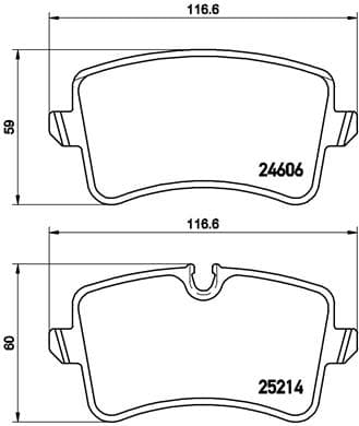 BREMBO Sada brzdových platničiek kotúčovej brzdy P85120 1