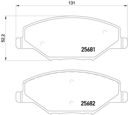 BREMBO Sada brzdových platničiek kotúčovej brzdy P85121 1