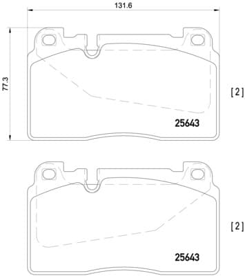 BREMBO Sada brzdových platničiek kotúčovej brzdy P85123 1
