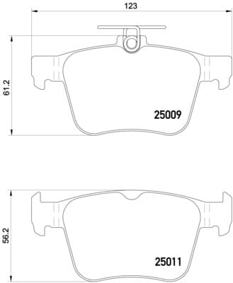 BREMBO Sada brzdových platničiek kotúčovej brzdy P85124 1