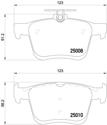 BREMBO Sada brzdových platničiek kotúčovej brzdy P85125 1