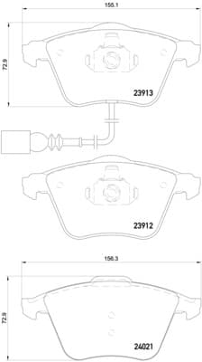 BREMBO Sada brzdových platničiek kotúčovej brzdy P85129 1