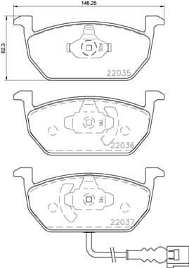 BREMBO Sada brzdových platničiek kotúčovej brzdy P85137 1