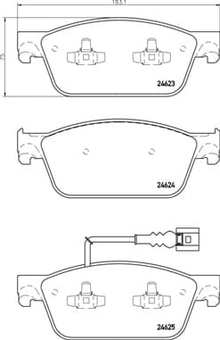 BREMBO Sada brzdových platničiek kotúčovej brzdy P85141 1