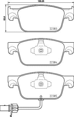 BREMBO Sada brzdových platničiek kotúčovej brzdy P85153 1