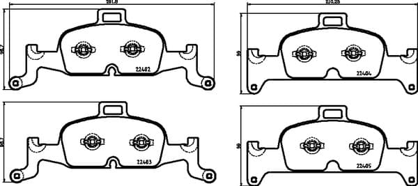 BREMBO Sada brzdových platničiek kotúčovej brzdy P85164 1