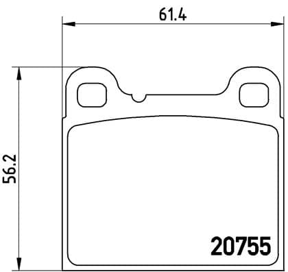 BREMBO Sada brzdových platničiek kotúčovej brzdy P86002 1