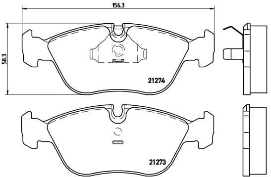 BREMBO Sada brzdových platničiek kotúčovej brzdy P86013 1