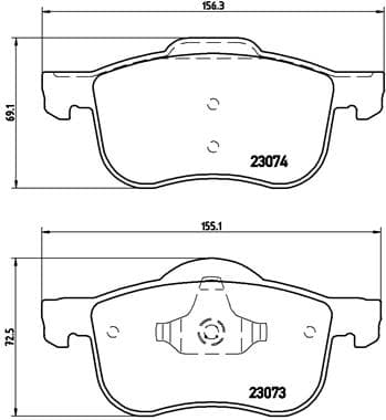 BREMBO Sada brzdových platničiek kotúčovej brzdy P86016 1