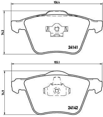 BREMBO Sada brzdových platničiek kotúčovej brzdy P86018 1
