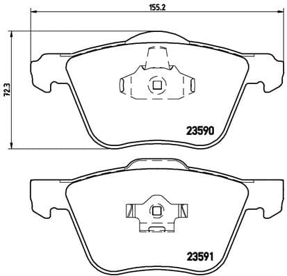 BREMBO Sada brzdových platničiek kotúčovej brzdy P86022 1